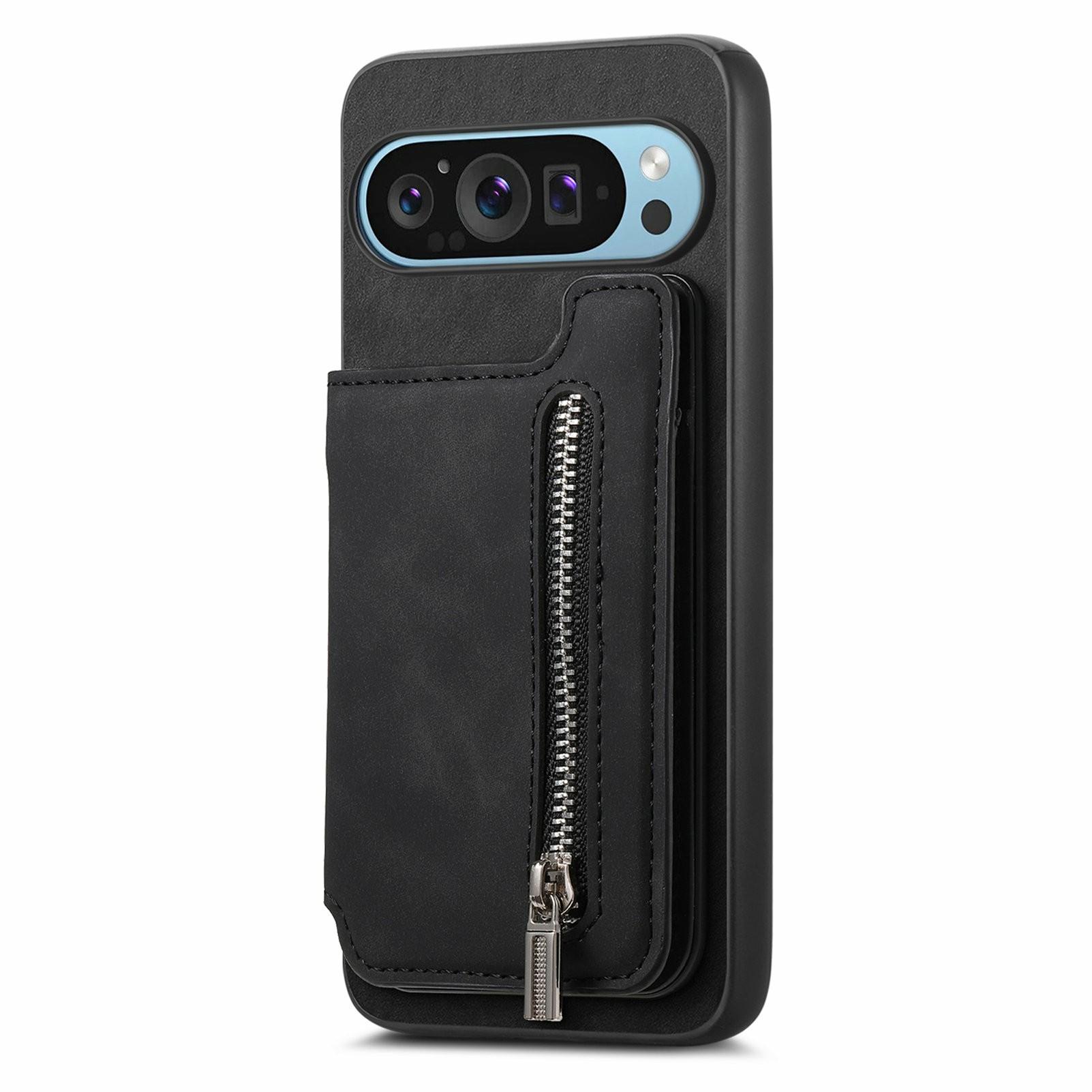 For Google Pixel 9/Pixel 9 Pro Case Magnetic Detachable Zipper Card Holder Leather+TPU Phone Cover Black
For Google Pixel 9/Pixel 9 Pro Case Magnetic Detachable Zipper Card Holder Leather+TPU Phone Cover Black