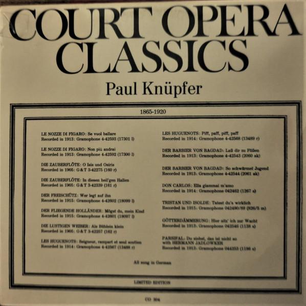 LP Record PAUL KNPFER 18651920 CO304 Court Opera Cla Austria Classical Used
LP Record PAUL KNPFER 18651920 CO304 Court Opera Cla Austria Classical Used