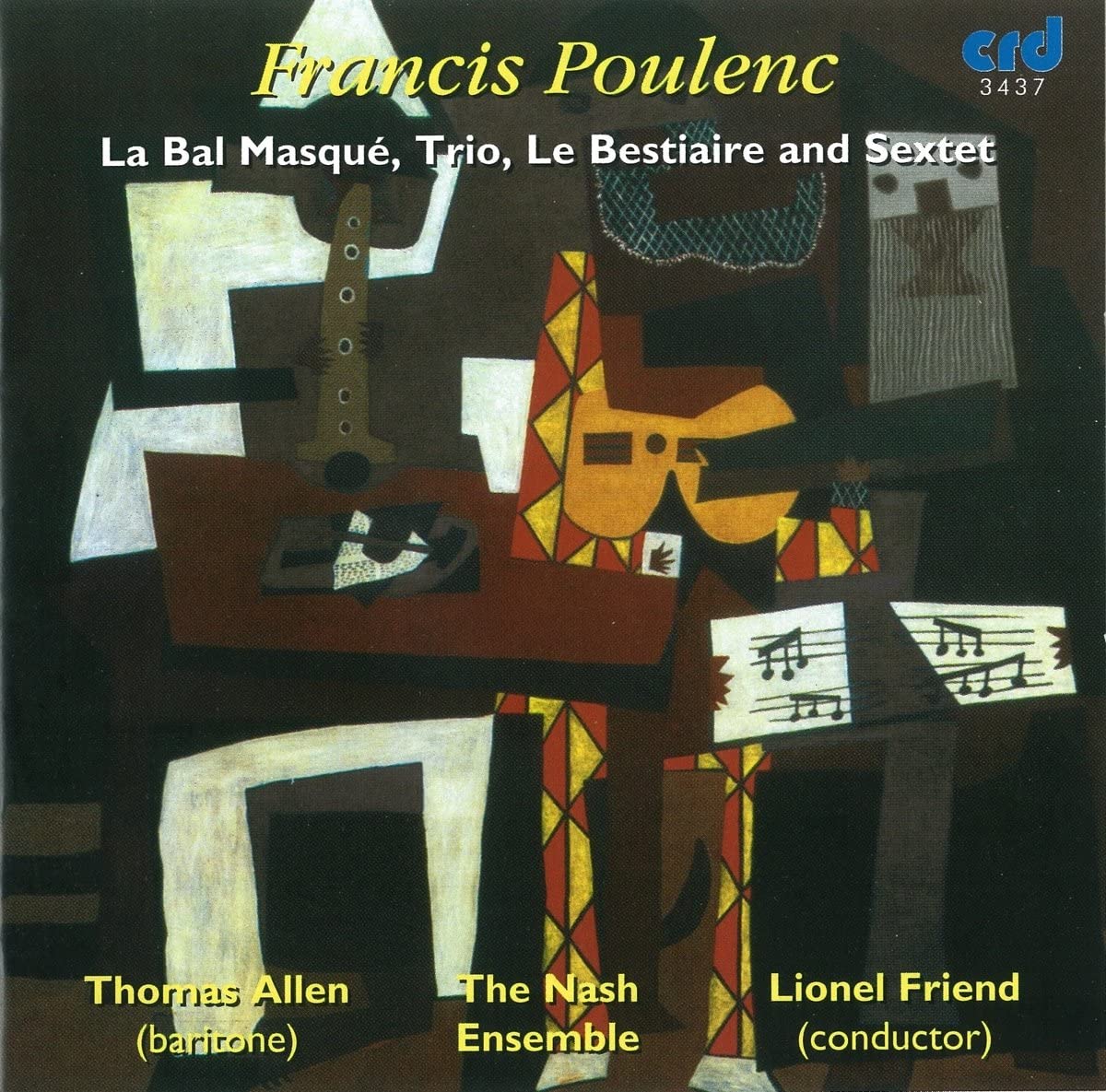 CD FRANCIS POULENC, NASH ENSEMBLE; THO - Poulenc: La Bal Masque, Trio, Le Be CRD3437 CRD Records 1986 UK Classical Used
CD FRANCIS POULENC, NASH ENSEMBLE; THO - Poulenc: La Bal Masque, Trio, Le Be CRD3437 CRD Records 1986 UK Classical Used