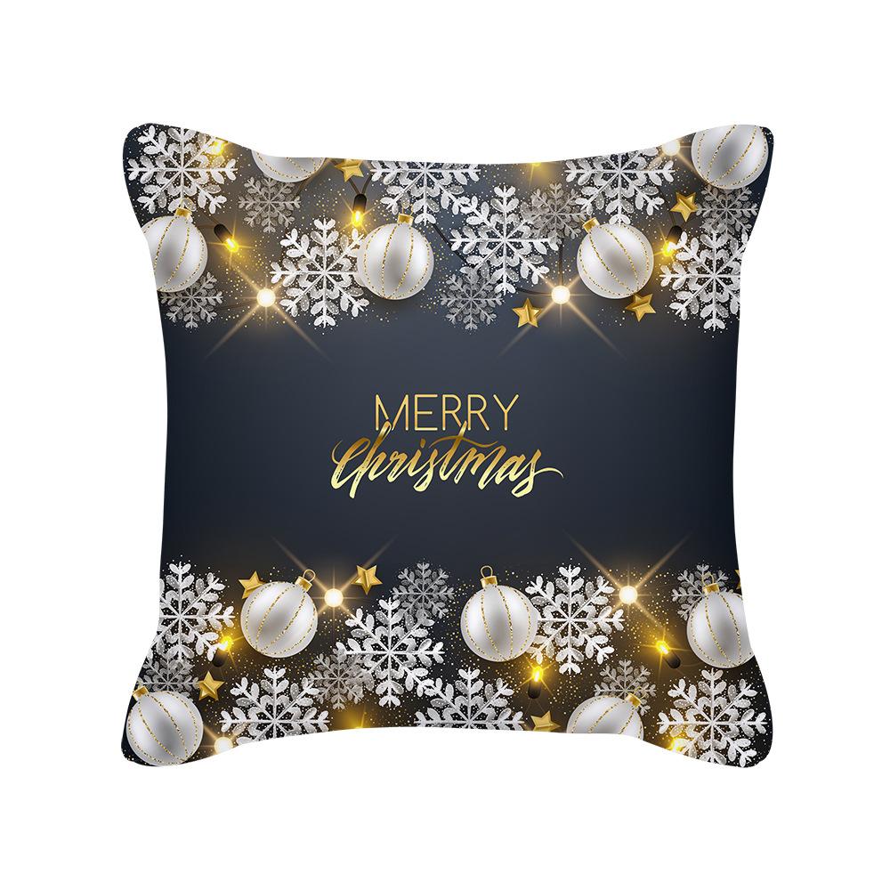 New Black Gold Christmas Pillow Cover New Snowflake Letter Peach Skin Sofa Cushion Cover 45 * 45cm
New Black Gold Christmas Pillow Cover New Snowflake Letter Peach Skin Sofa Cushion Cover 45 * 45cm
