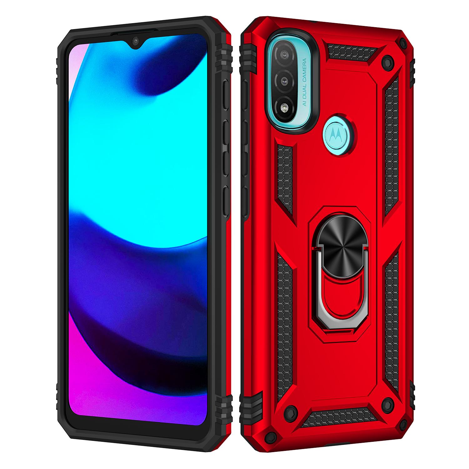 For Motorola Moto E20 Military Grade Drop-Proof PC+TPU Hybrid Cell Phone Case with Rotatory Ring Kickstand Silver
For Motorola Moto E20 Military Grade Drop-Proof PC+TPU Hybrid Cell Phone Case with Rotatory Ring Kickstand Silver