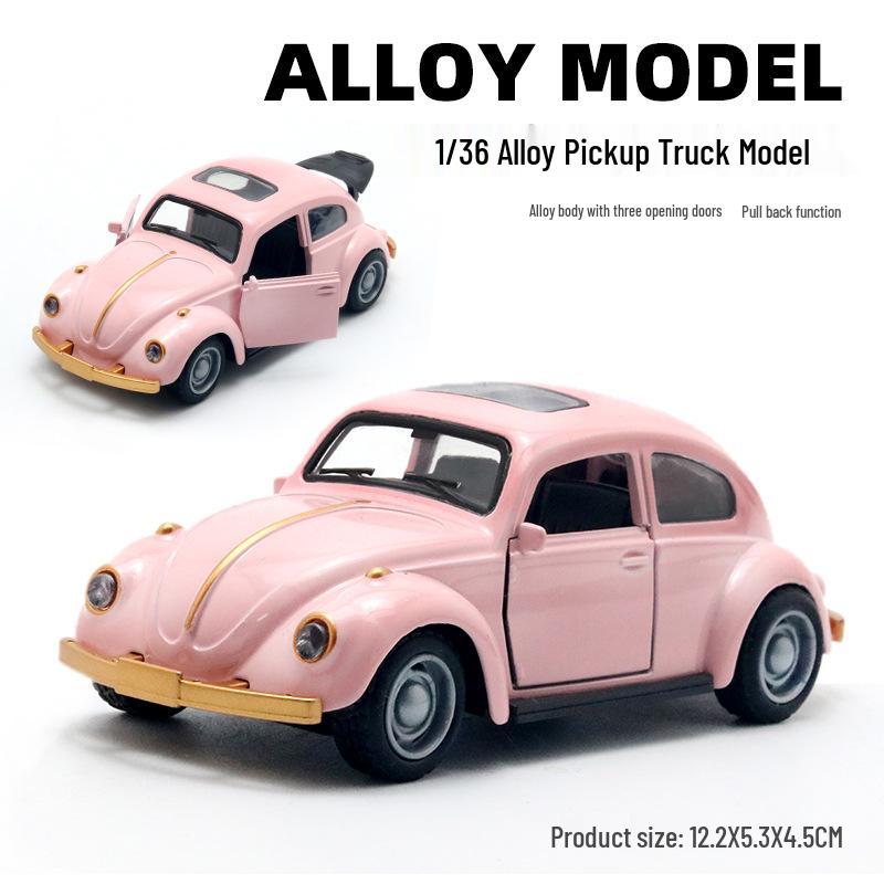1:36 Ретро-класичний тридверний іграшковий автомобіль Beetle, відлитий під тиском, із механізмом відведення назад
1:36 Ретро-класичний тридверний іграшковий автомобіль Beetle, відлитий під тиском, із механізмом відведення назад