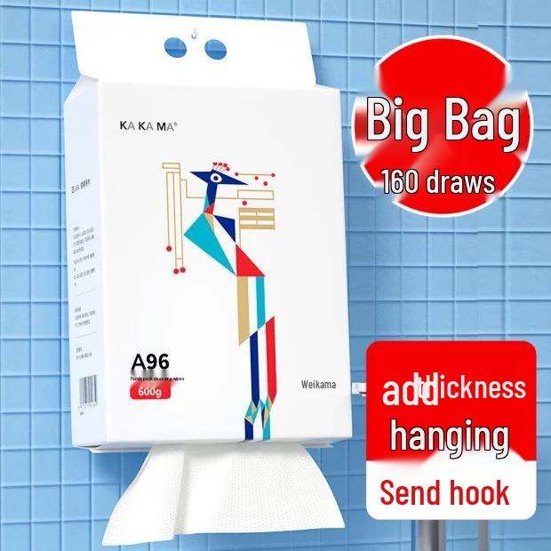 Kaka Ma Thickened Cotton Facial Cleansing Wipes - Enlarged Family Pack, Hanging Pull-Out Design 20*20 cm
Kaka Ma Thickened Cotton Facial Cleansing Wipes - Enlarged Family Pack, Hanging Pull-Out Design 20*20 cm