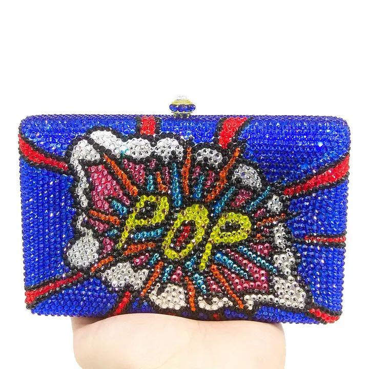 Boutique De FGG Fashion Graffiti POP Letter Pattern Women Crystal Evening Bags Royal Blue Metal Clutches Wedding Handbag Purse Fit For Iphone 7
Boutique De FGG Fashion Graffiti POP Letter Pattern Women Crystal Evening Bags Royal Blue Metal Clutches Wedding Handbag Purse Fit For Iphone 7