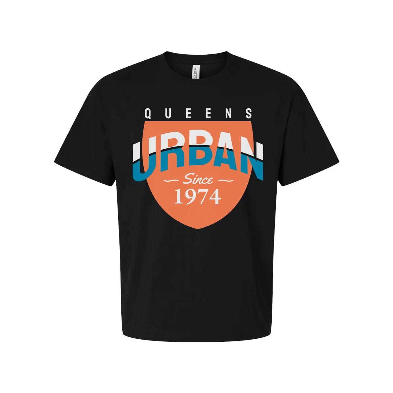 Queens Urban Shield Graphic Tee Unisex Short Sleeve With Orange Shield And Blue S
Queens Urban Shield Graphic Tee Unisex Short Sleeve With Orange Shield And Blue S