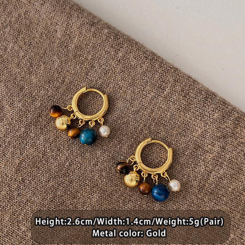 Vintage Natural Stone Colored Round Beads Pendant Gold Color Earrings 2026 Trendy Jewelry Unusual Ear Accessories for Women
Vintage Natural Stone Colored Round Beads Pendant Gold Color Earrings 2026 Trendy Jewelry Unusual Ear Accessories for Women