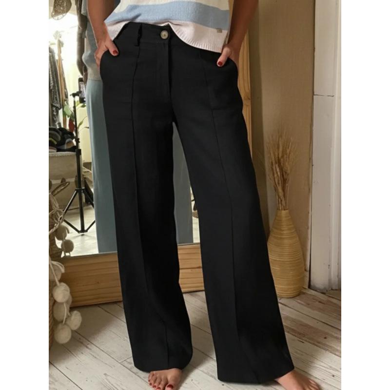 Women s Comfortable High-Waisted Wide-Leg Pants with Button, Zipper, and Pockets XXXL чёрный
Women s Comfortable High-Waisted Wide-Leg Pants with Button, Zipper, and Pockets XXXL чёрный