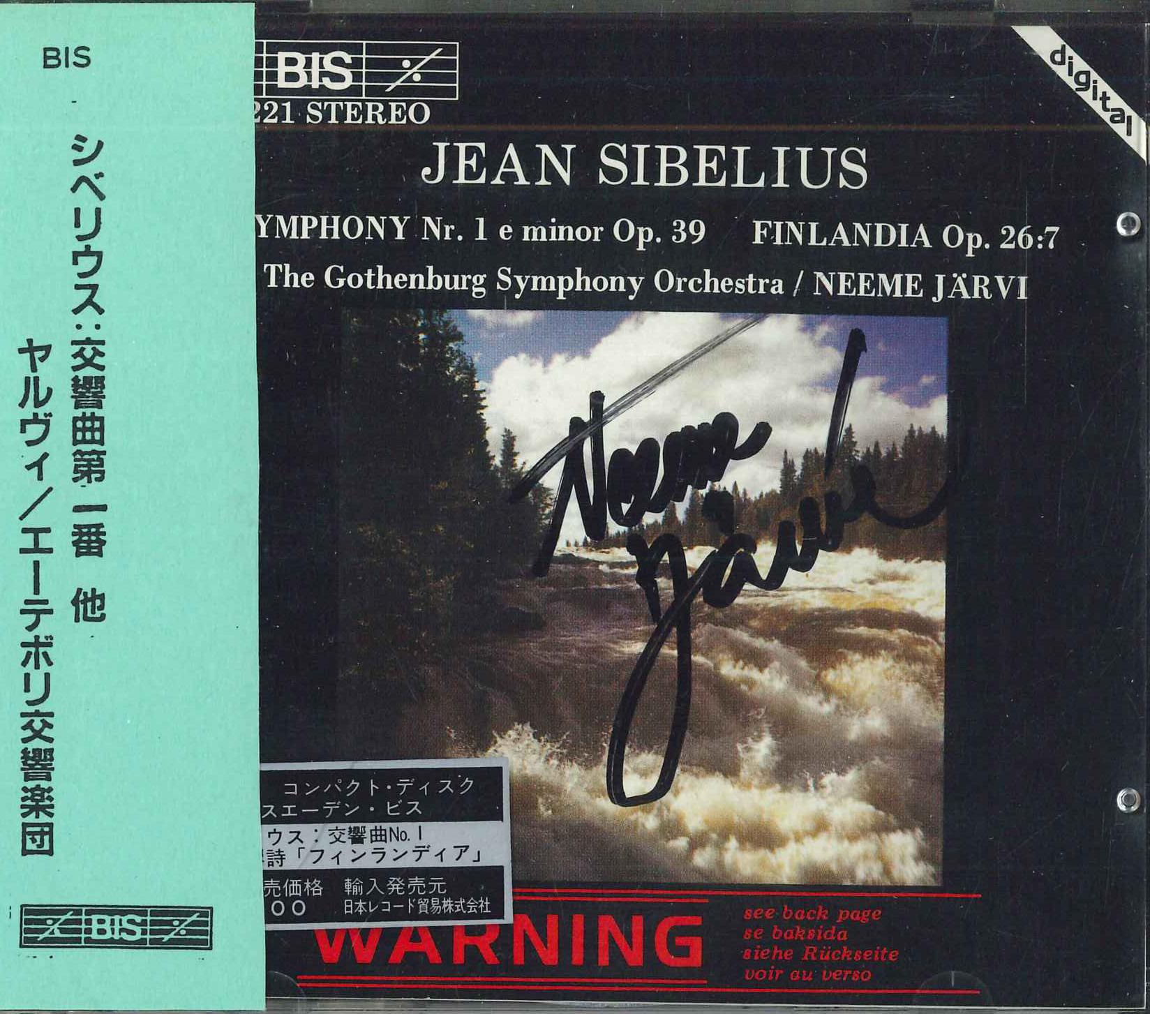 CD NEEME JARV - Sibelius Symphony No. 1 In E Minor, CD221 BIS Japan Obi Classical Used
CD NEEME JARV - Sibelius Symphony No. 1 In E Minor, CD221 BIS Japan Obi Classical Used