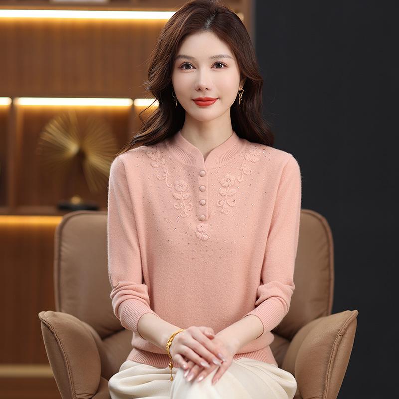 Elegant Wool Knit Sweater Top for Middle-Aged Women 2XL (125-135 lbs)
Elegant Wool Knit Sweater Top for Middle-Aged Women 2XL (125-135 lbs)