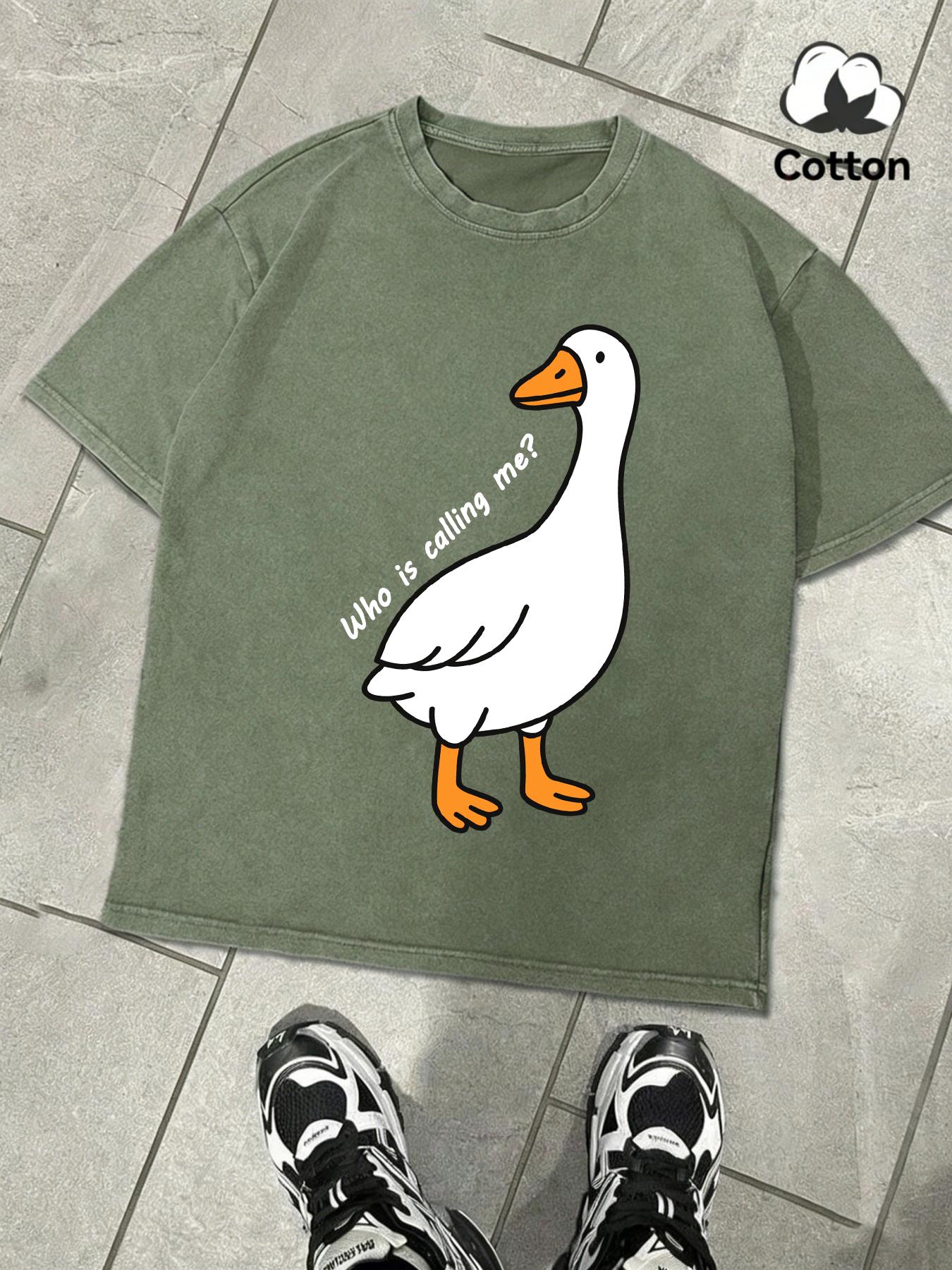 Who Is Calling Goose Printing Men Washed T Shirts Summer Soft TShirt Trendy Crewneck Tee Loose Unisex Cotton AllMatch Top S
Who Is Calling Goose Printing Men Washed T Shirts Summer Soft TShirt Trendy Crewneck Tee Loose Unisex Cotton AllMatch Top S