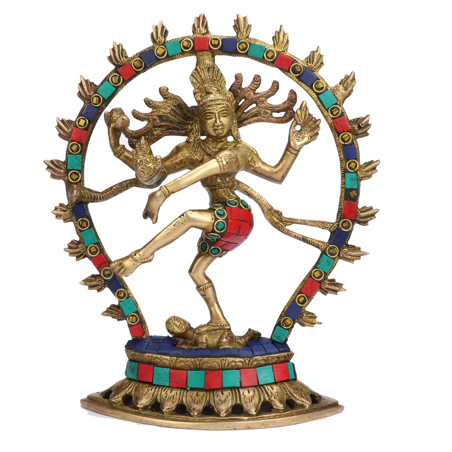 Colorful Brass Natraj Statue- Vibrant Decor & Spiritual Symbol - 8.5 Inches
Colorful Brass Natraj Statue- Vibrant Decor & Spiritual Symbol - 8.5 Inches