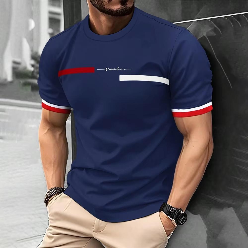 Hot Selling New Men s Top Summer Digital Print Simple Round Neck Short Sleeved T-shirt 3XL темно-синього кольору
Hot Selling New Men s Top Summer Digital Print Simple Round Neck Short Sleeved T-shirt 3XL темно-синього кольору