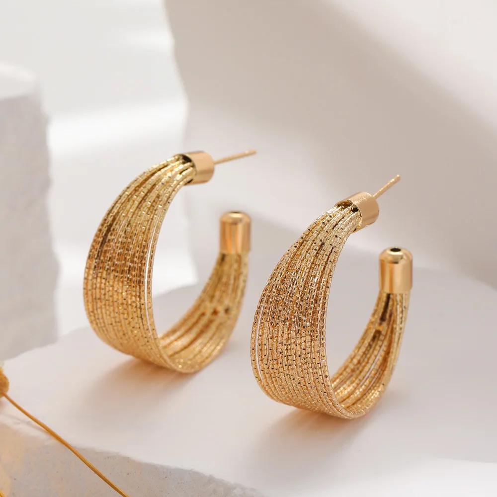 Hyperbole Multilayer Metal Circles C-Type Drop Earring for Women New Rock Geometric Statement Loop Brincos Zircon Orejeras Gift
Hyperbole Multilayer Metal Circles C-Type Drop Earring for Women New Rock Geometric Statement Loop Brincos Zircon Orejeras Gift