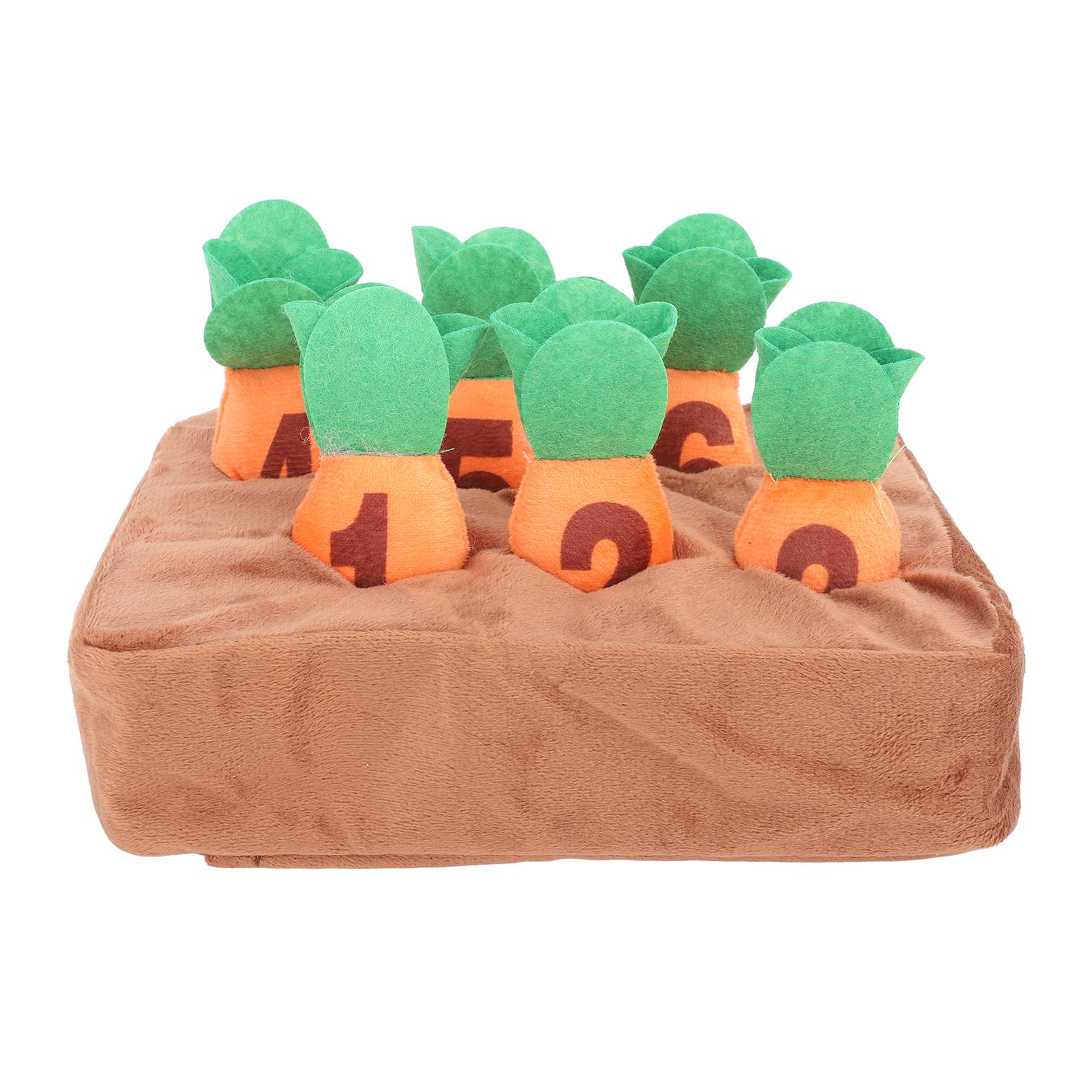 Squeaky Carrots Enrichment Dog Toy Chewable Interactive Plush Seek Carrot Dog Toy for Children
Squeaky Carrots Enrichment Dog Toy Chewable Interactive Plush Seek Carrot Dog Toy for Children
