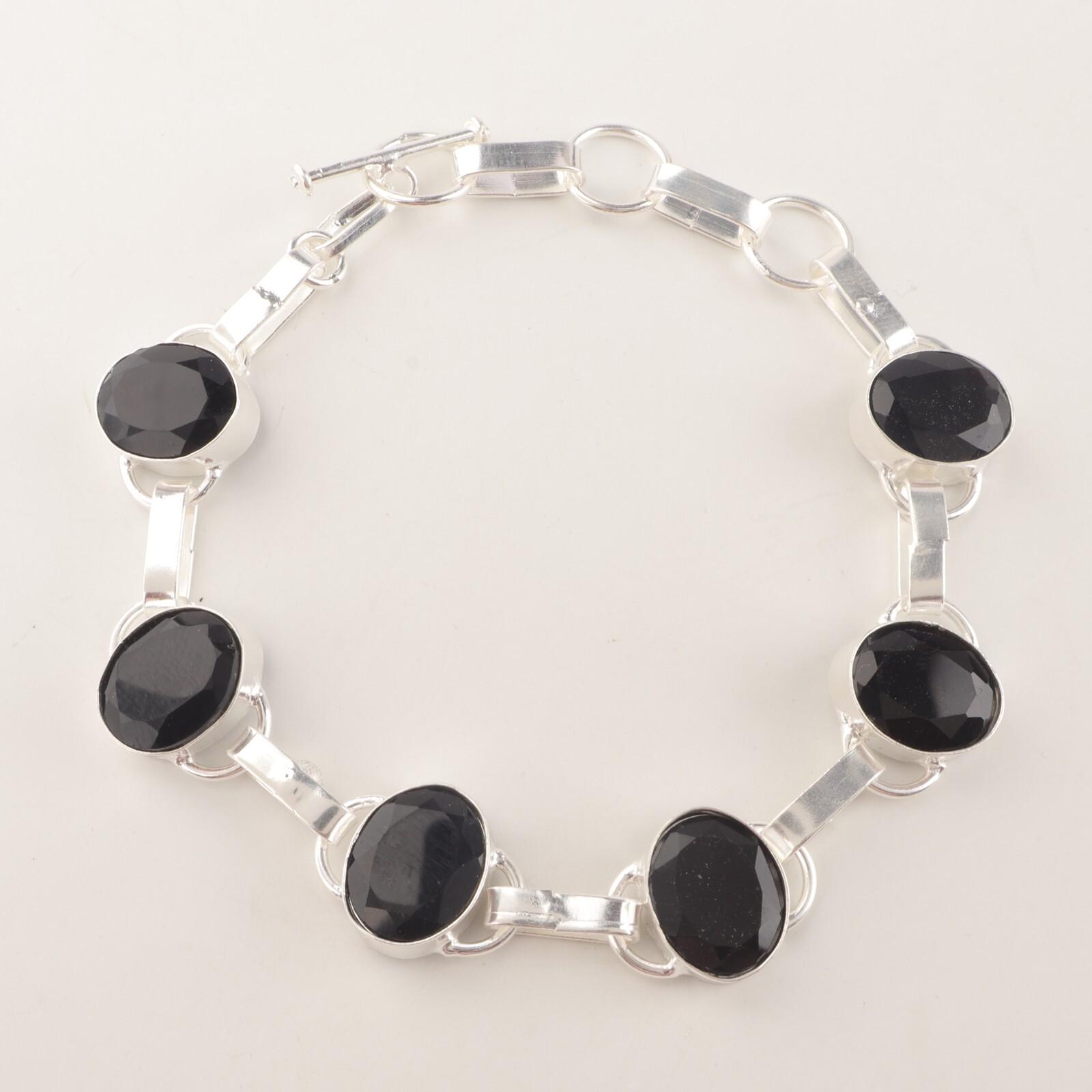 Rare Black Onyx Gemstone 925 Sterling Silver Jewelry Chain Bracelet 9 For Girls RB-6-
Rare Black Onyx Gemstone 925 Sterling Silver Jewelry Chain Bracelet 9 For Girls RB-6-