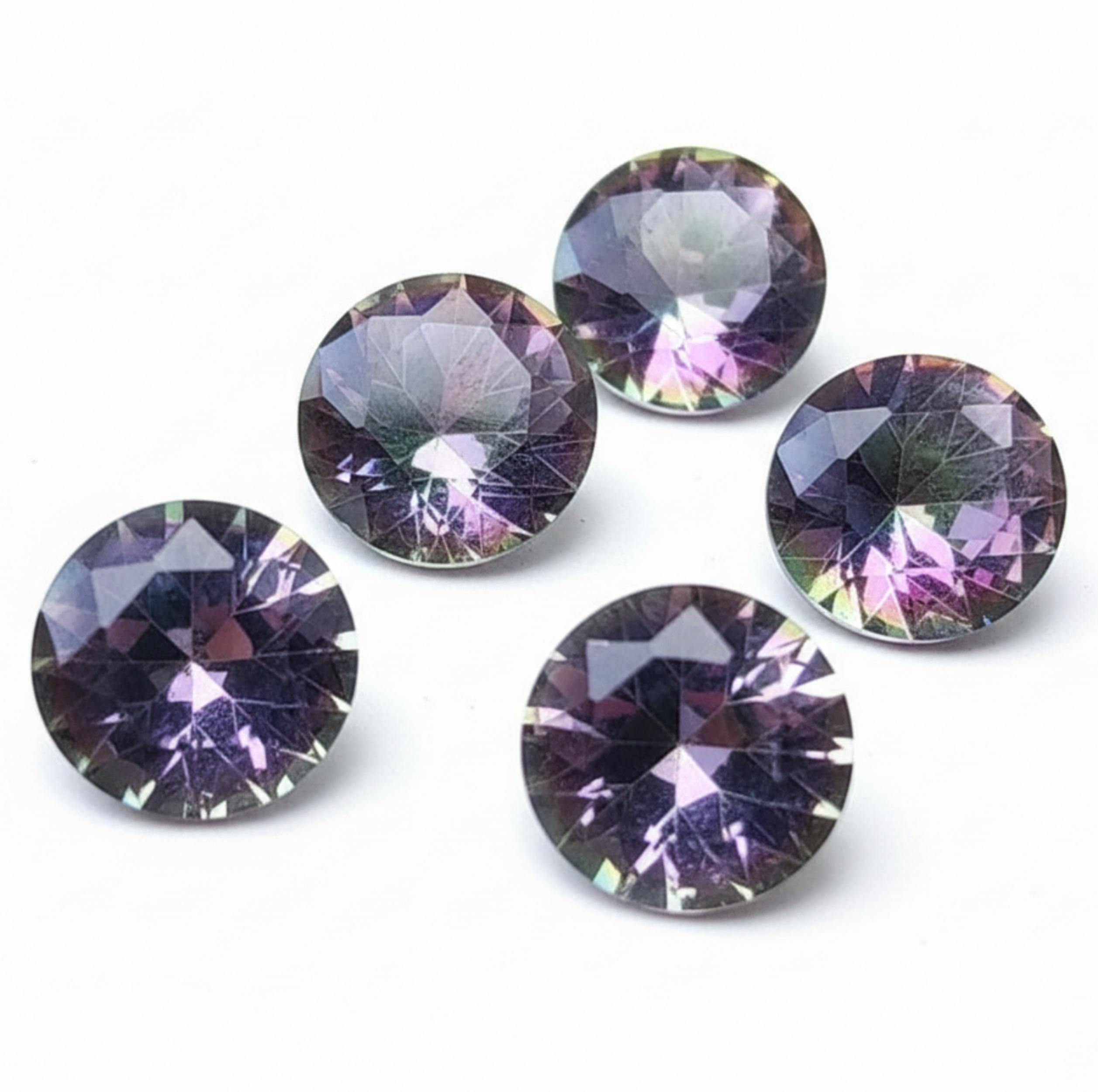 Круглі грановані містичні топази - Містичні топази класу AAA круглої бриліантової огранки 5mm білий
Круглі грановані містичні топази - Містичні топази класу AAA круглої бриліантової огранки 5mm білий