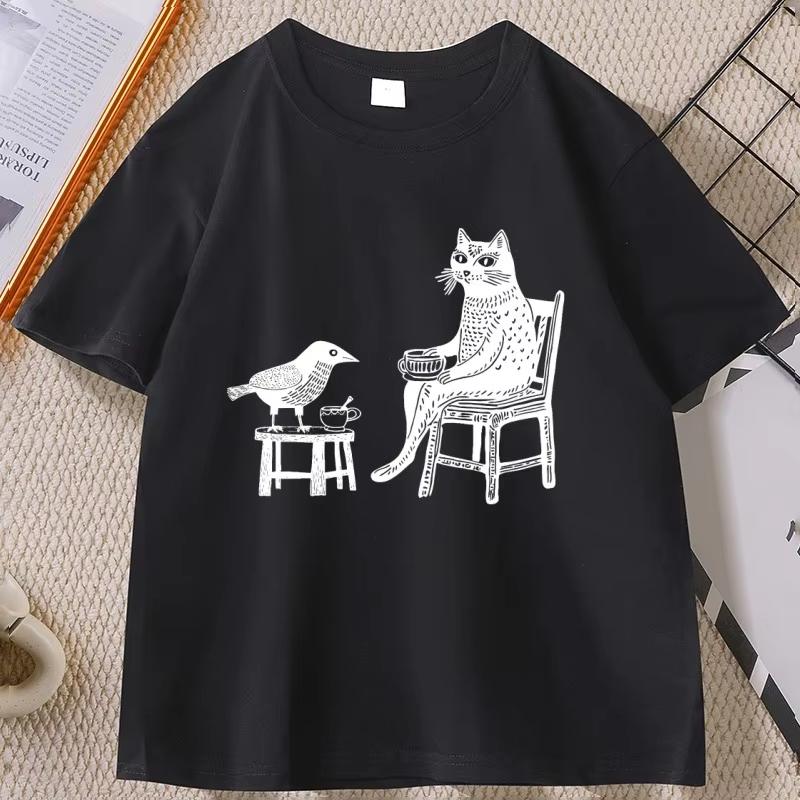 Coffee and Tea with Friends Graphic T-Shirt Men Women Funny Hipster Animal Drawing T Shirt Unique Cat Bird Tshirts Streetwear 5XL різнокольоровий
Coffee and Tea with Friends Graphic T-Shirt Men Women Funny Hipster Animal Drawing T Shirt Unique Cat Bird Tshirts Streetwear 5XL різнокольоровий