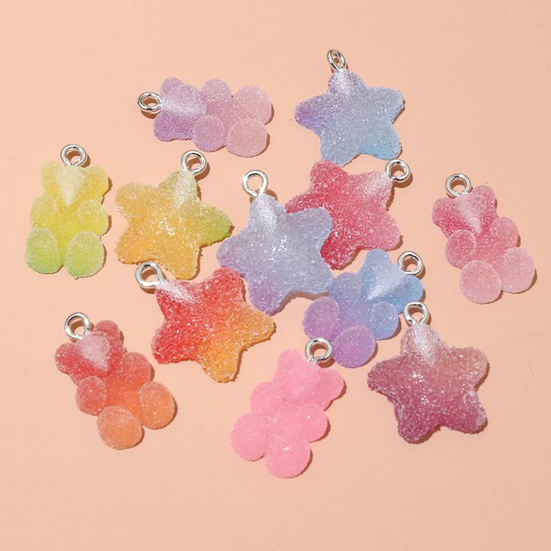 10pcs Random Mix Resin Candy Bear Star Charms Pendant DIY Jewelry Making Accessories Findings for Earrings Necklace Keychains
10pcs Random Mix Resin Candy Bear Star Charms Pendant DIY Jewelry Making Accessories Findings for Earrings Necklace Keychains