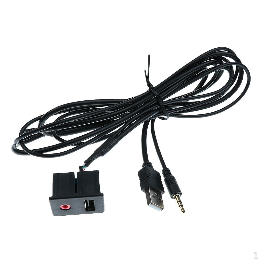 USB AUX Adapter Socket 3.5mm Car Dashboard Extension Cable Connector
USB AUX Adapter Socket 3.5mm Car Dashboard Extension Cable Connector