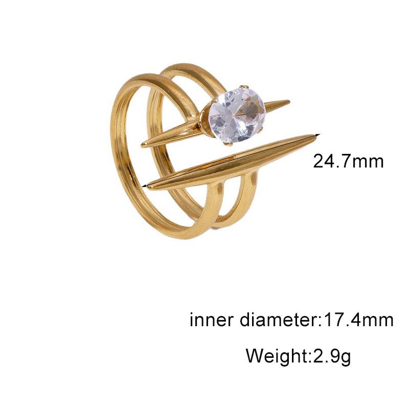18K Gold European & American Zirconium Titanium Steel Hollow Ring - Non-Fading Design
18K Gold European & American Zirconium Titanium Steel Hollow Ring - Non-Fading Design