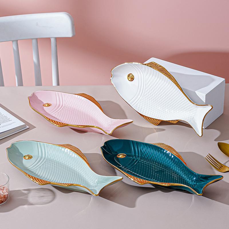 Ceramic Fish Plate Phnom Penh Green Creative Fish Shaped Porcelain Plate Household Salad Dessert Long Dish Kitchen Tableware
Ceramic Fish Plate Phnom Penh Green Creative Fish Shaped Porcelain Plate Household Salad Dessert Long Dish Kitchen Tableware