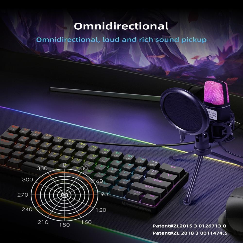 USB-микрофон RGB со светящейся сеткой RGB-микрофон SF666R USB-микрофон Проводной игровой микрофон
USB-микрофон RGB со светящейся сеткой RGB-микрофон SF666R USB-микрофон Проводной игровой микрофон