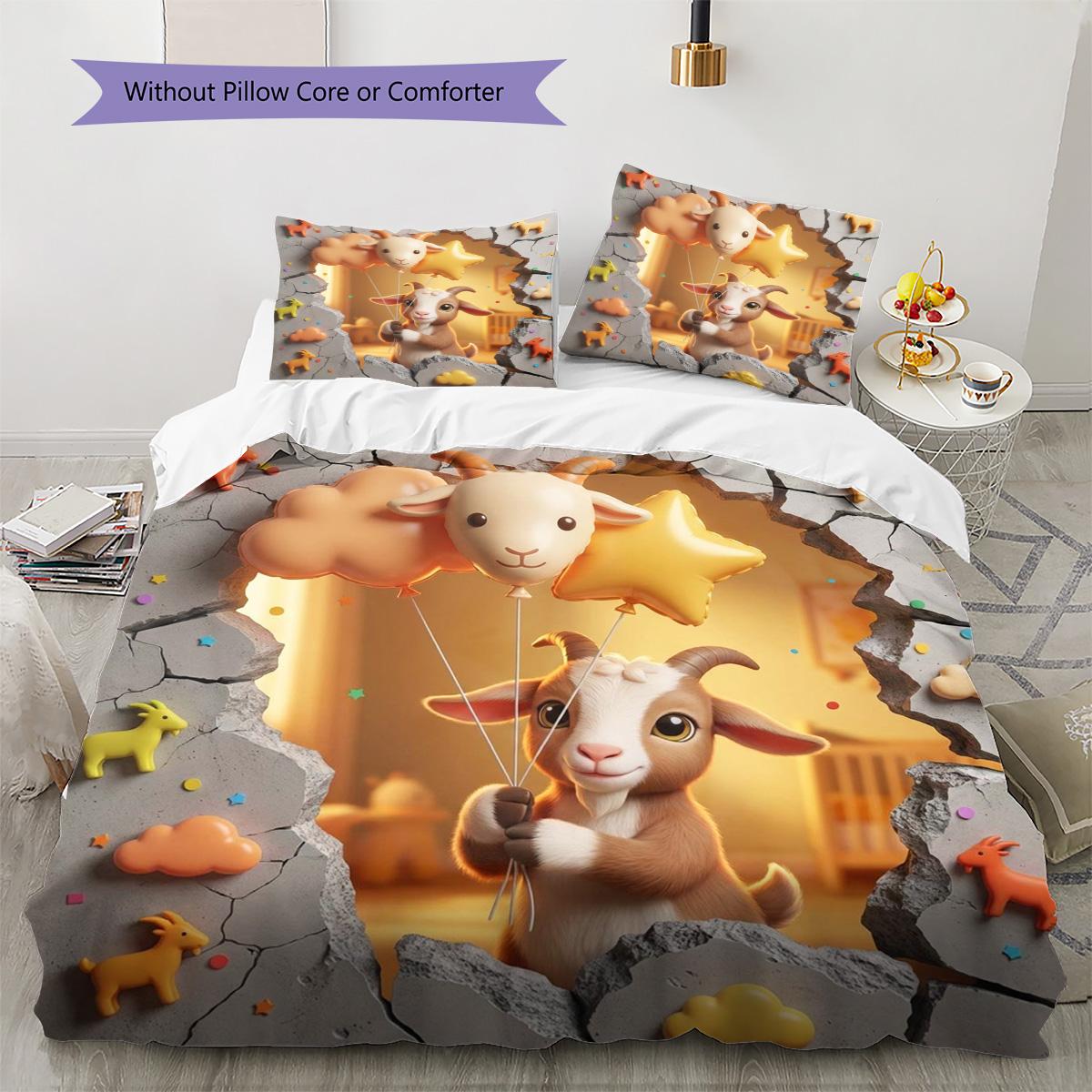 goat Pattern Bedding Quilt Set Quilt Cover Pillowcase Home Decoration Birthday Gift (1 * duvet cover + 2 * pillowcase, without core) 135x200cm
goat Pattern Bedding Quilt Set Quilt Cover Pillowcase Home Decoration Birthday Gift (1 * duvet cover + 2 * pillowcase, without core) 135x200cm