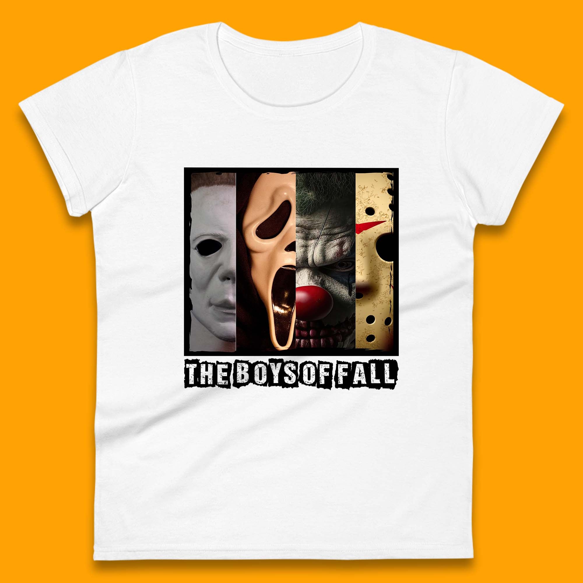 The Boys Of Fall Halloween Horror Movie Characters Friends Halloween Villians Serial Killers Womens Tee T Shirt Mens Tops Unisex Top S
The Boys Of Fall Halloween Horror Movie Characters Friends Halloween Villians Serial Killers Womens Tee T Shirt Mens Tops Unisex Top S