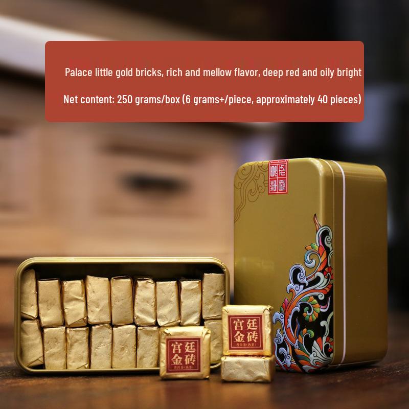 Yunnan Pu er Ripe Tea - Original Flavor, Court Grade Small Golden Brick, Aged Leaves 250g/Box
Yunnan Pu er Ripe Tea - Original Flavor, Court Grade Small Golden Brick, Aged Leaves 250g/Box