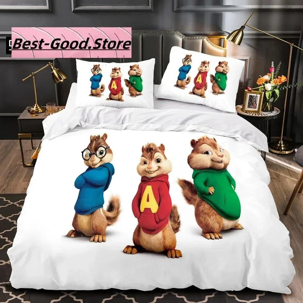 3D Cartoon C-Chipmunk A-Alvin Bedding Set Printed Bed Set With Pillowcase Bed Duvet Cover Single Double Queen Super King Size EU Single(135*200cm)3pcs
3D Cartoon C-Chipmunk A-Alvin Bedding Set Printed Bed Set With Pillowcase Bed Duvet Cover Single Double Queen Super King Size EU Single(135*200cm)3pcs