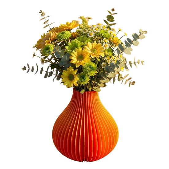 3D Printed Vase Modern Flowers Vase Decorative Vertical Textured Flower Vase for Dried & Fresh Flowers Farmhouse Coffee Table Kitchen Centerpieces
3D Printed Vase Modern Flowers Vase Decorative Vertical Textured Flower Vase for Dried & Fresh Flowers Farmhouse Coffee Table Kitchen Centerpieces
