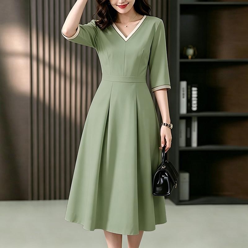 ZANZEA Women Elegant V-Neck Casual 3/4 Sleeve A-line Dress 5XL зелений
ZANZEA Women Elegant V-Neck Casual 3/4 Sleeve A-line Dress 5XL зелений