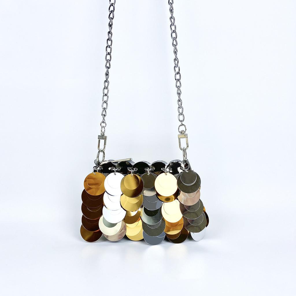 Spring And Autumn Fashion Popular Niche Design Unique Women S Dinner Sequined Metal Chain Shoulder Crossbody Dual-Use Bag
Spring And Autumn Fashion Popular Niche Design Unique Women S Dinner Sequined Metal Chain Shoulder Crossbody Dual-Use Bag