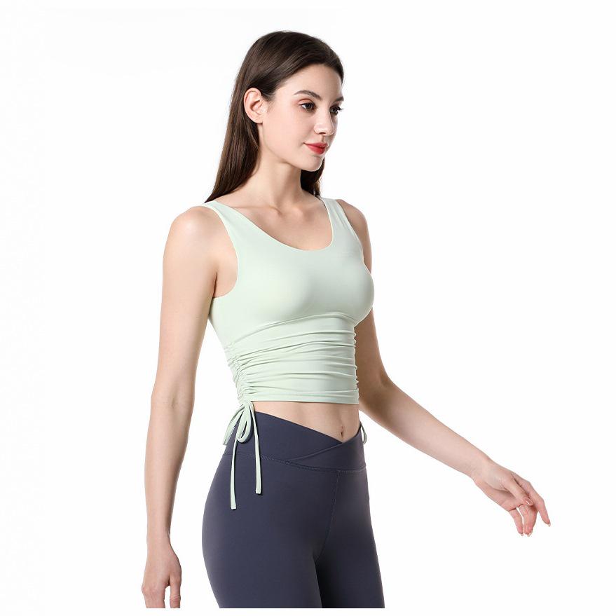 Lulu Women s Summer Yoga Top: Short-Sleeve, Tight-Fit, Drawstring Vest with Chest Pad L
Lulu Women s Summer Yoga Top: Short-Sleeve, Tight-Fit, Drawstring Vest with Chest Pad L