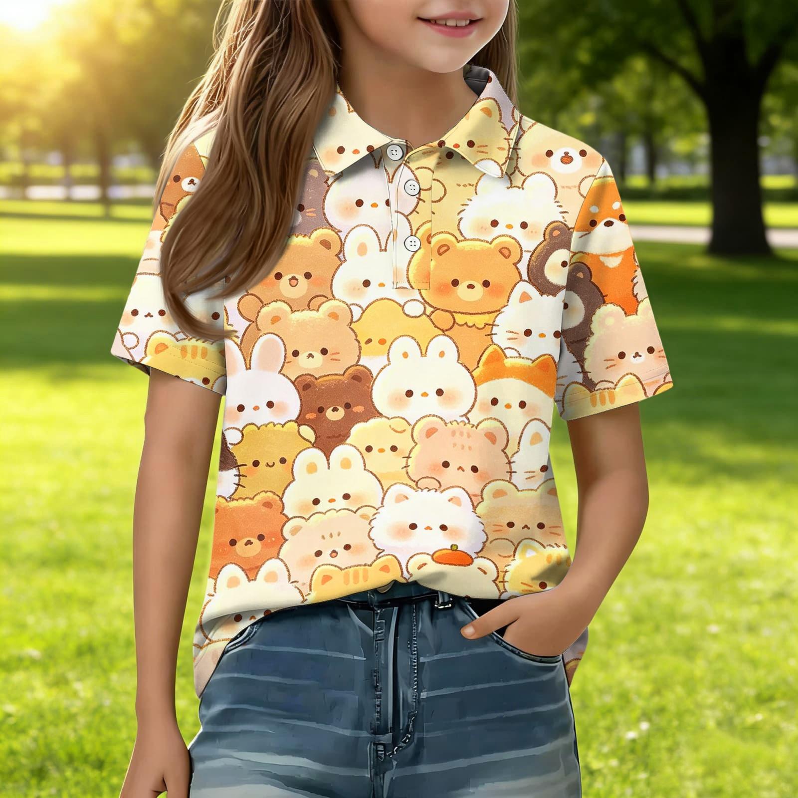 Kids Casual Short Sleeve Polo Shirt Animal Pattern Cartoon Print Lightweight Comfortable Soft Fabric Breathable Summer Top for Boys Girls 140 бежевый
Kids Casual Short Sleeve Polo Shirt Animal Pattern Cartoon Print Lightweight Comfortable Soft Fabric Breathable Summer Top for Boys Girls 140 бежевый