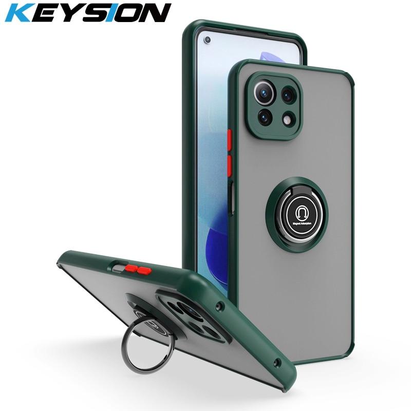 Модный матовый чехол KEYSION для Xiaomi Mi 11 Lite 5G NE 11 Ultra 11i, прозрачный противоударный чехол с кольцом-подставкой для телефона Xiaomi A3
Модный матовый чехол KEYSION для Xiaomi Mi 11 Lite 5G NE 11 Ultra 11i, прозрачный противоударный чехол с кольцом-подставкой для телефона Xiaomi A3