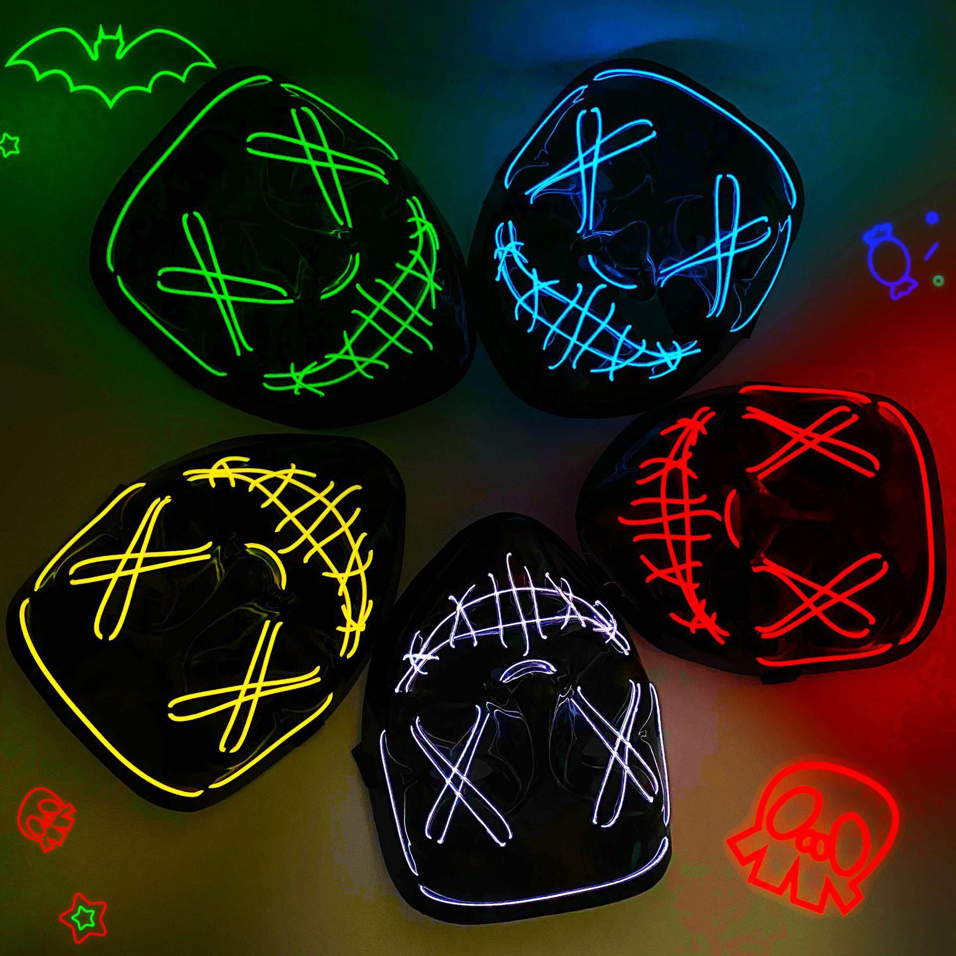 Cross-Border AmazonledLuminous BlackVWord Mask Cold Light Halloween Mask Shuffle Dance Luminous Mask in
Cross-Border AmazonledLuminous BlackVWord Mask Cold Light Halloween Mask Shuffle Dance Luminous Mask in