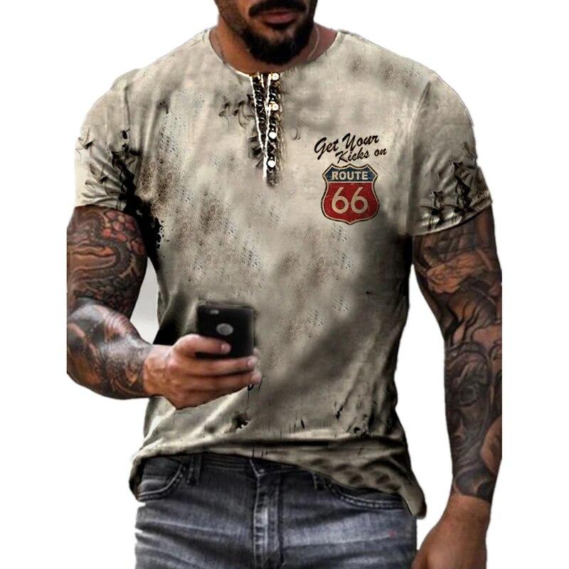 Summer Street Style T Shirts Men Fashion America Route 66 Letters 3d Printed Vintage Ultra-thin Cool Short Sleeve Mens Clothing
Summer Street Style T Shirts Men Fashion America Route 66 Letters 3d Printed Vintage Ultra-thin Cool Short Sleeve Mens Clothing