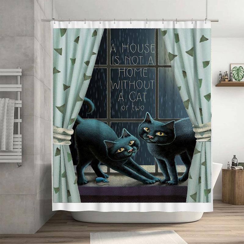 Black Cat Shower Curtain Waterproof Home Decor Bathroom Accessories Customizable Size Made To Order Unique Design W60H190(CM)-1 Pcs
Black Cat Shower Curtain Waterproof Home Decor Bathroom Accessories Customizable Size Made To Order Unique Design W60H190(CM)-1 Pcs
