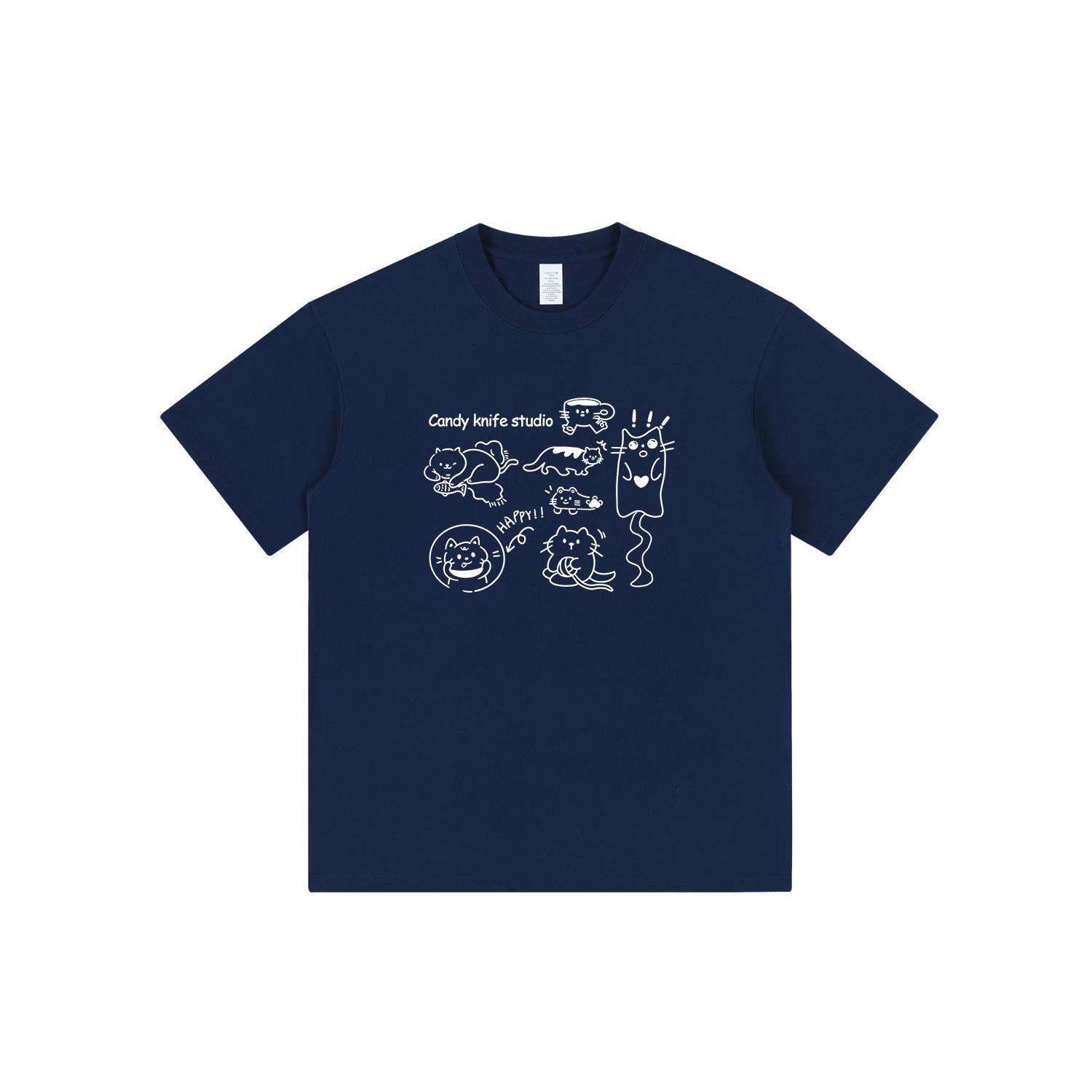 2024 Spring Korean Sweet Style Navy Blue Unisex Cotton Slim-Fit Short Sleeve T-shirt M
2024 Spring Korean Sweet Style Navy Blue Unisex Cotton Slim-Fit Short Sleeve T-shirt M