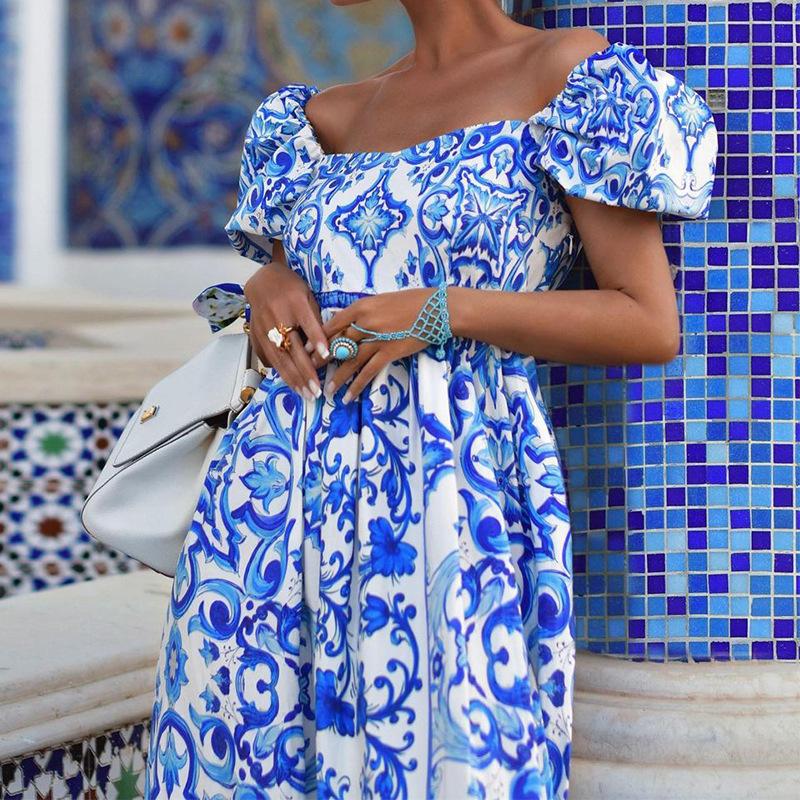 Women s Fashion Spring Fall Bohemia Print Short Sleeve One Shoulder High Waist Casual Dresses L
Women s Fashion Spring Fall Bohemia Print Short Sleeve One Shoulder High Waist Casual Dresses L