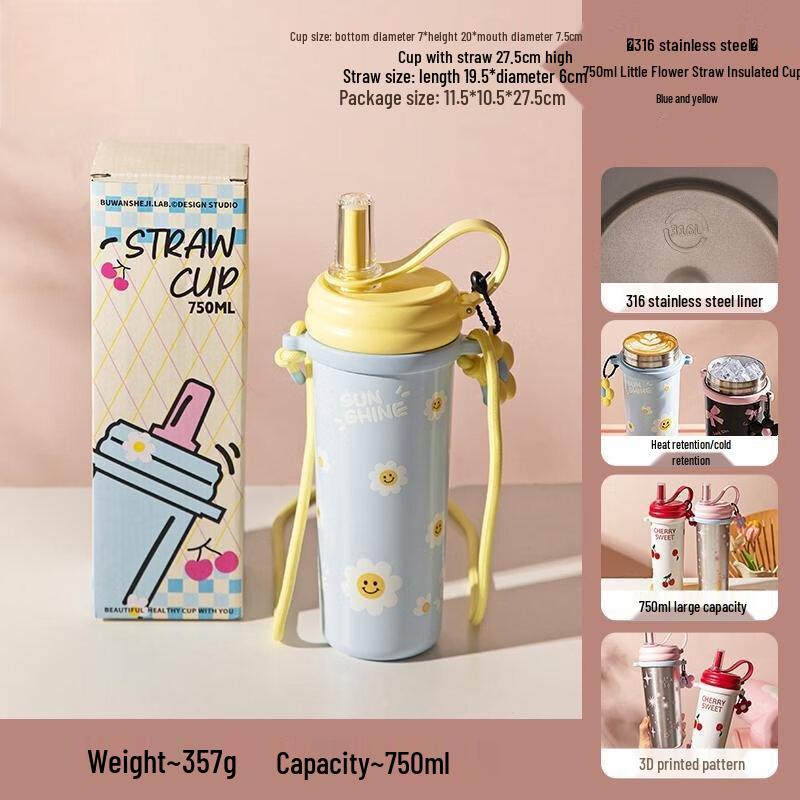 Shangqi Floral Insulated Straw Cup
Shangqi Floral Insulated Straw Cup