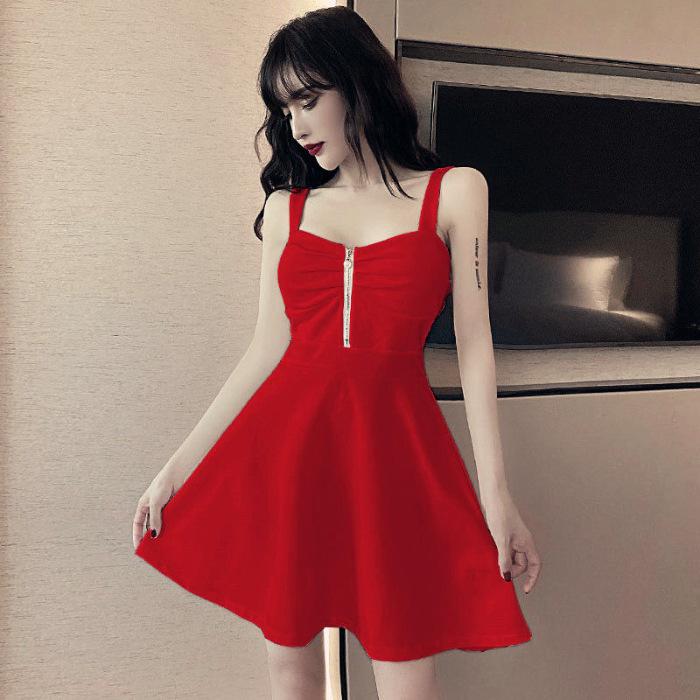 Sexy dress new Internet celebrity live streaming host suspender A-shaped skirt slim and thin wrinkled low-cut zipper temperament skirt 2XL червоний
Sexy dress new Internet celebrity live streaming host suspender A-shaped skirt slim and thin wrinkled low-cut zipper temperament skirt 2XL червоний
