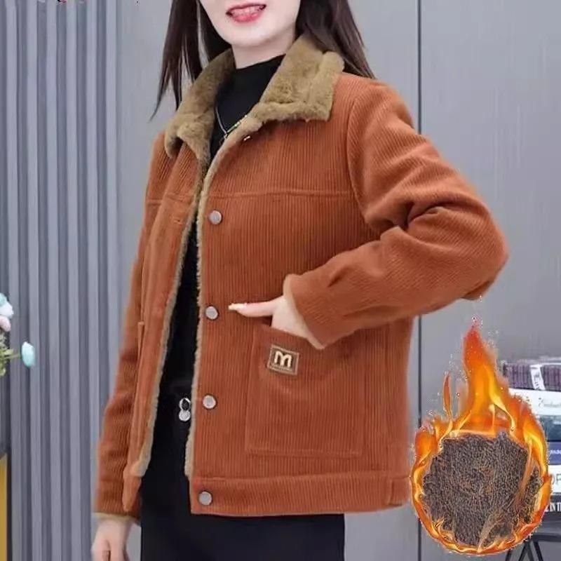 Autumn Thickened Corduroy Women s Short Coat Warm Fashion Slimming Loose Long Sleeve Jacket S оранжевый
Autumn Thickened Corduroy Women s Short Coat Warm Fashion Slimming Loose Long Sleeve Jacket S оранжевый