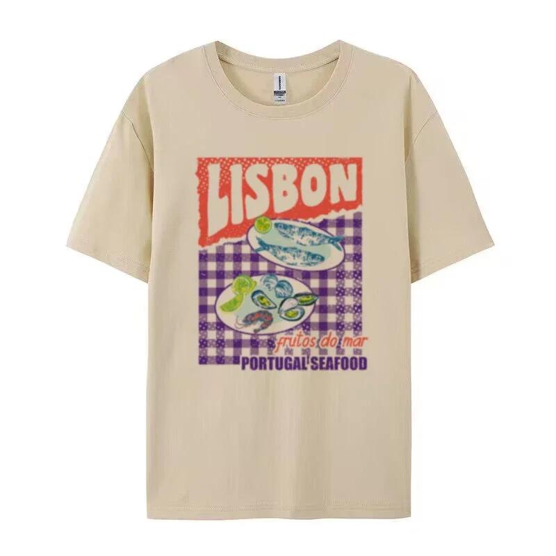 Lisbon Seafood Graphic Tees Women Retro Cute Aesthetic Foodie TShirt Sardine Oyster T Shirt Unisex Summer Loose Vacation Tops 2XL
Lisbon Seafood Graphic Tees Women Retro Cute Aesthetic Foodie TShirt Sardine Oyster T Shirt Unisex Summer Loose Vacation Tops 2XL