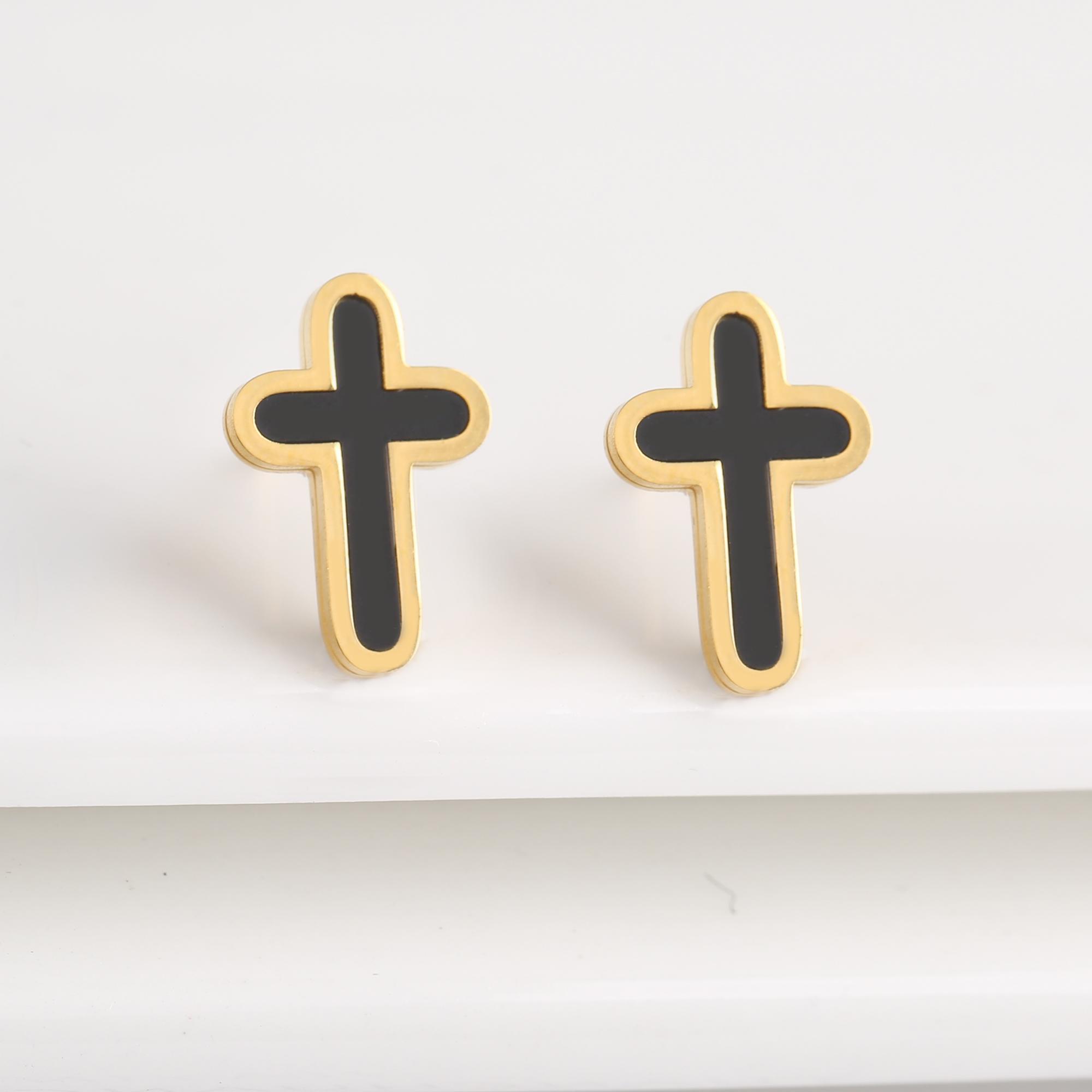 7 Colors New Design Cross Stainless Steel Classic Studs Earrings High Quality Minimalist Wedding Anniversary Woman Zircon Gift
7 Colors New Design Cross Stainless Steel Classic Studs Earrings High Quality Minimalist Wedding Anniversary Woman Zircon Gift