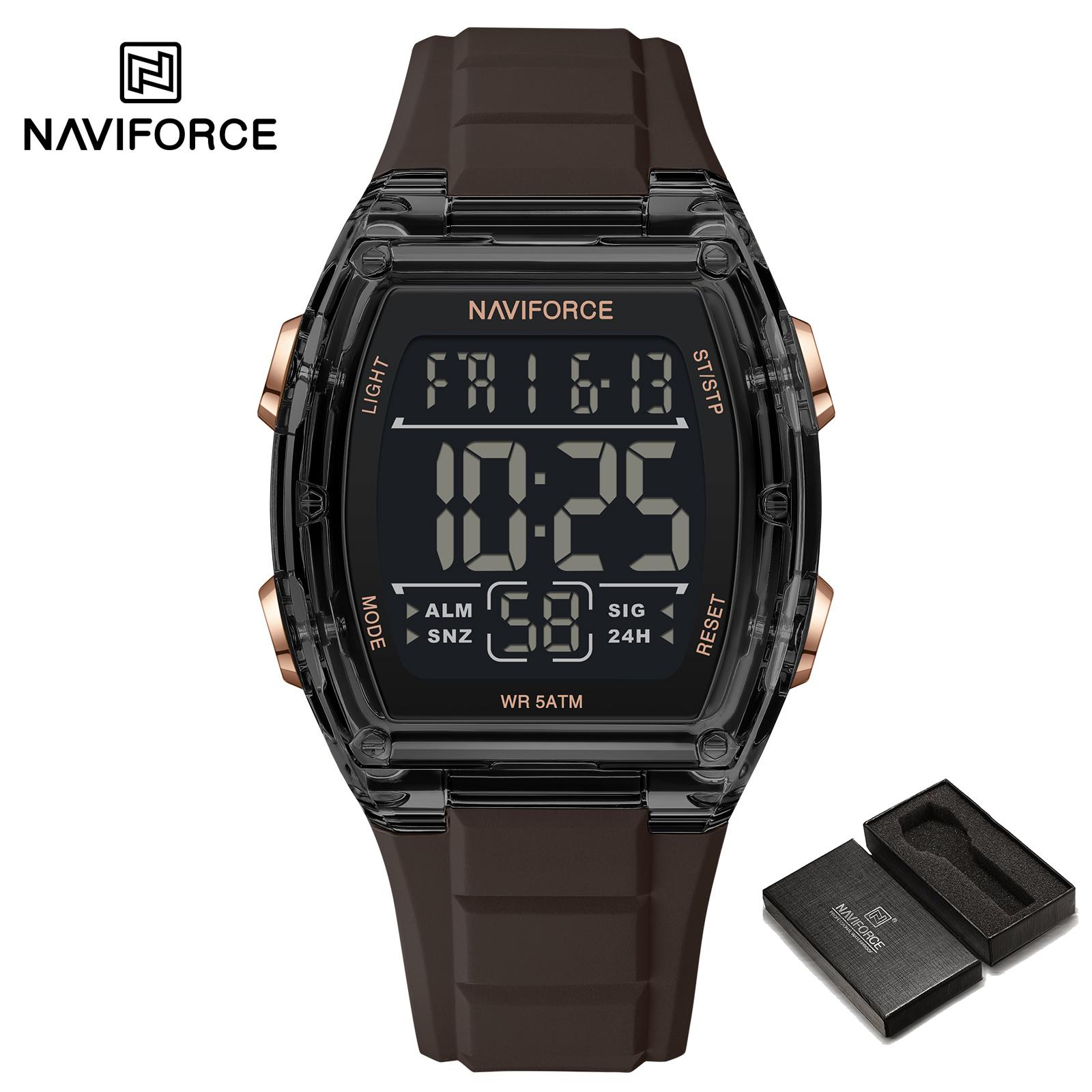 NAVIFORCE Оригінальний Зовнішній Чоловічий Хлопчачий РК Цифровий Годинник Календар Хронограф Водонепроникний Нічний Візерунок Силіконовий Ремінець Повсякденний Модний Годинник NF6106 коричневий
NAVIFORCE Оригінальний Зовнішній Чоловічий Хлопчачий РК Цифровий Годинник Календар Хронограф Водонепроникний Нічний Візерунок Силіконовий Ремінець Повсякденний Модний Годинник NF6106 коричневий