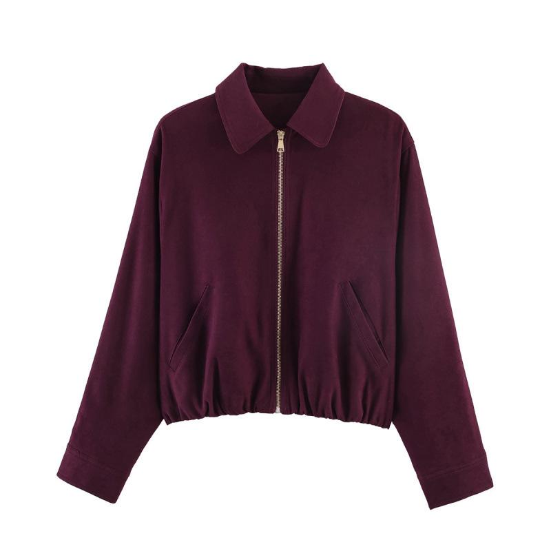 2026 Spring European & American Stylish Slimming Loose Zipper Coat L вина червоного кольору
2026 Spring European & American Stylish Slimming Loose Zipper Coat L вина червоного кольору