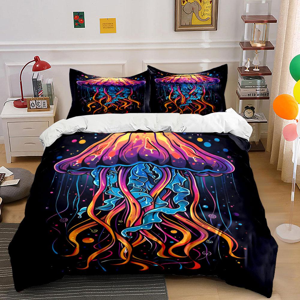 Colorful glowing jellyfish design. Bedding sets Duvet cover sets Duvet covers Pillowcases(1 * Duvet Cover 2 * Pillowcases, without duvet insert) 135x200cm
Colorful glowing jellyfish design. Bedding sets Duvet cover sets Duvet covers Pillowcases(1 * Duvet Cover 2 * Pillowcases, without duvet insert) 135x200cm
