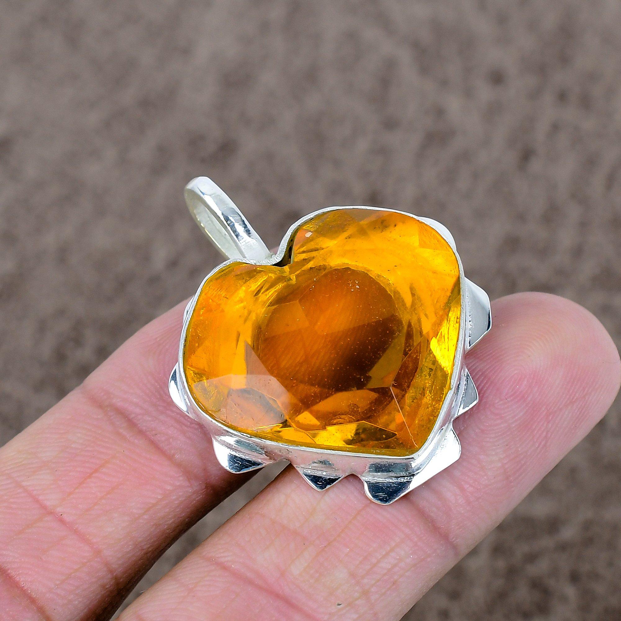 Citrine Gemstone Handmade 925 Sterling Silver Jewelry Pendant 1.58 KKG-550
Citrine Gemstone Handmade 925 Sterling Silver Jewelry Pendant 1.58 KKG-550